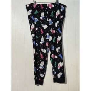 Secret Treasures · 3X (22W-24W) · Polar Bear Pajama Pants · Black Multi Print